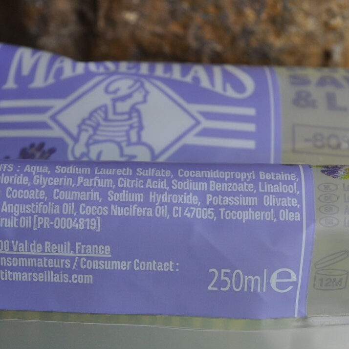 Fransk flydende sæbe i pose med lavendel duft