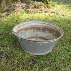 Rund zinkbalje