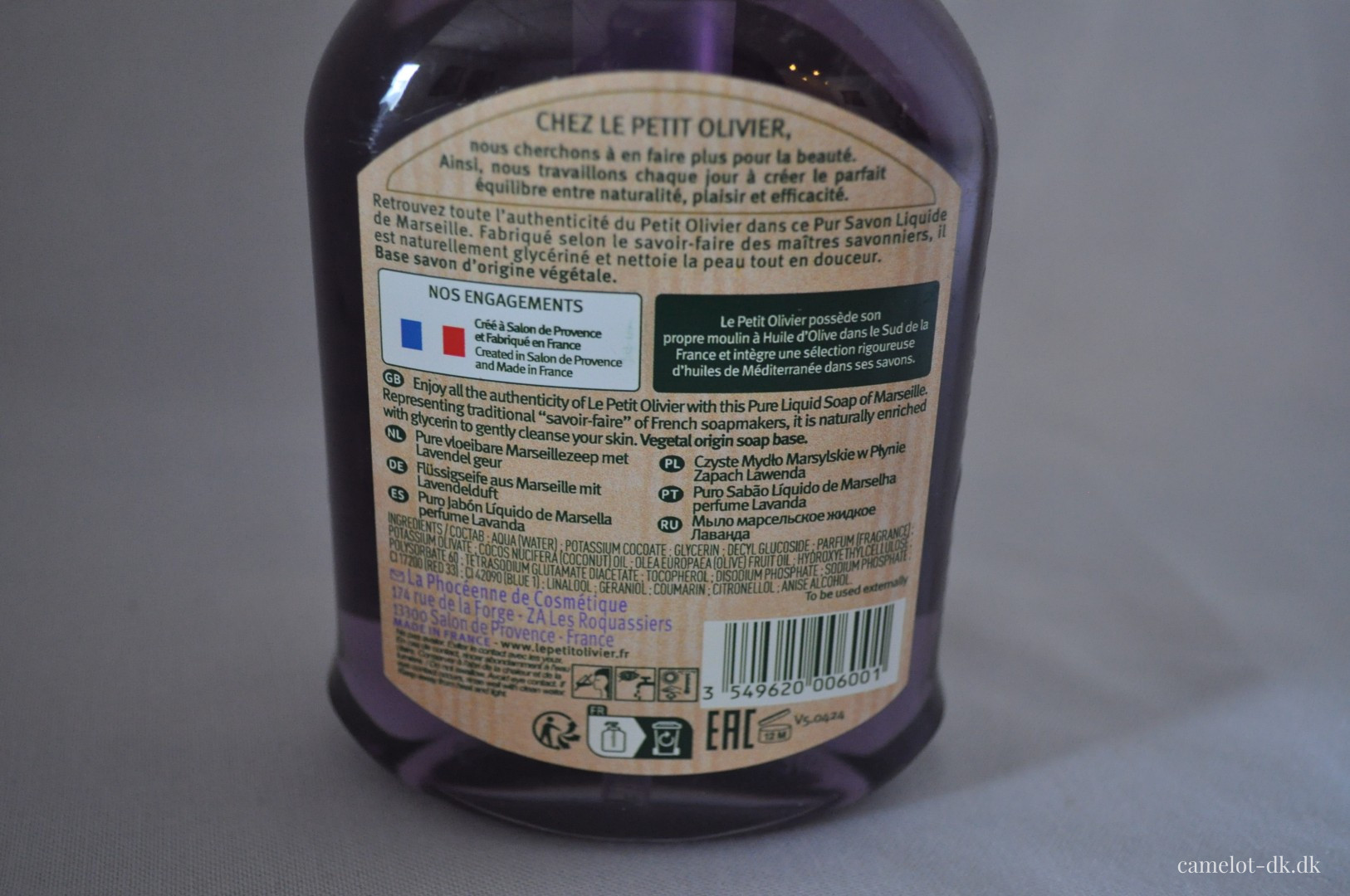 Fransk håndsæbe med pumpe