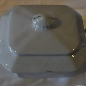 Fransk sukkerkrukke i porcelænæ