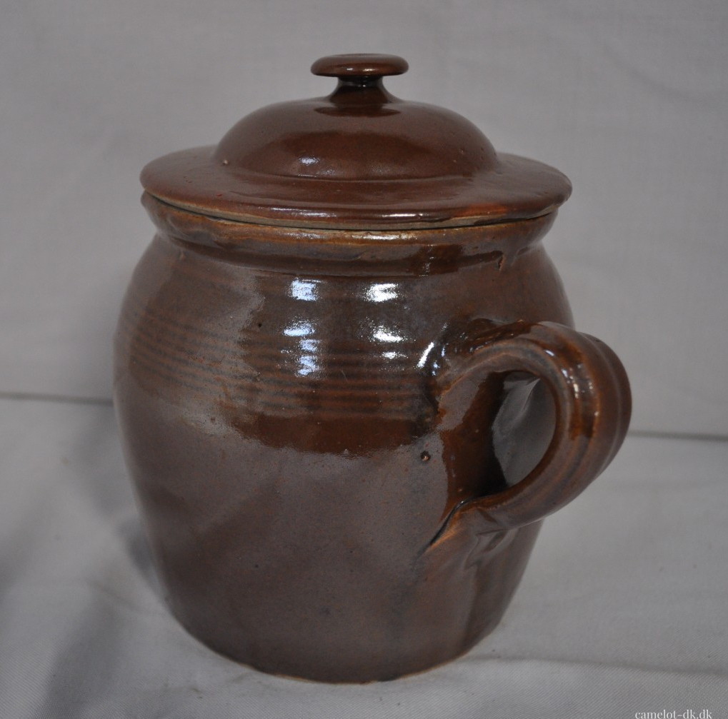 Fransk syltekrukke med låg